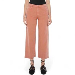 Mother The Roller Crop Fray in Coral